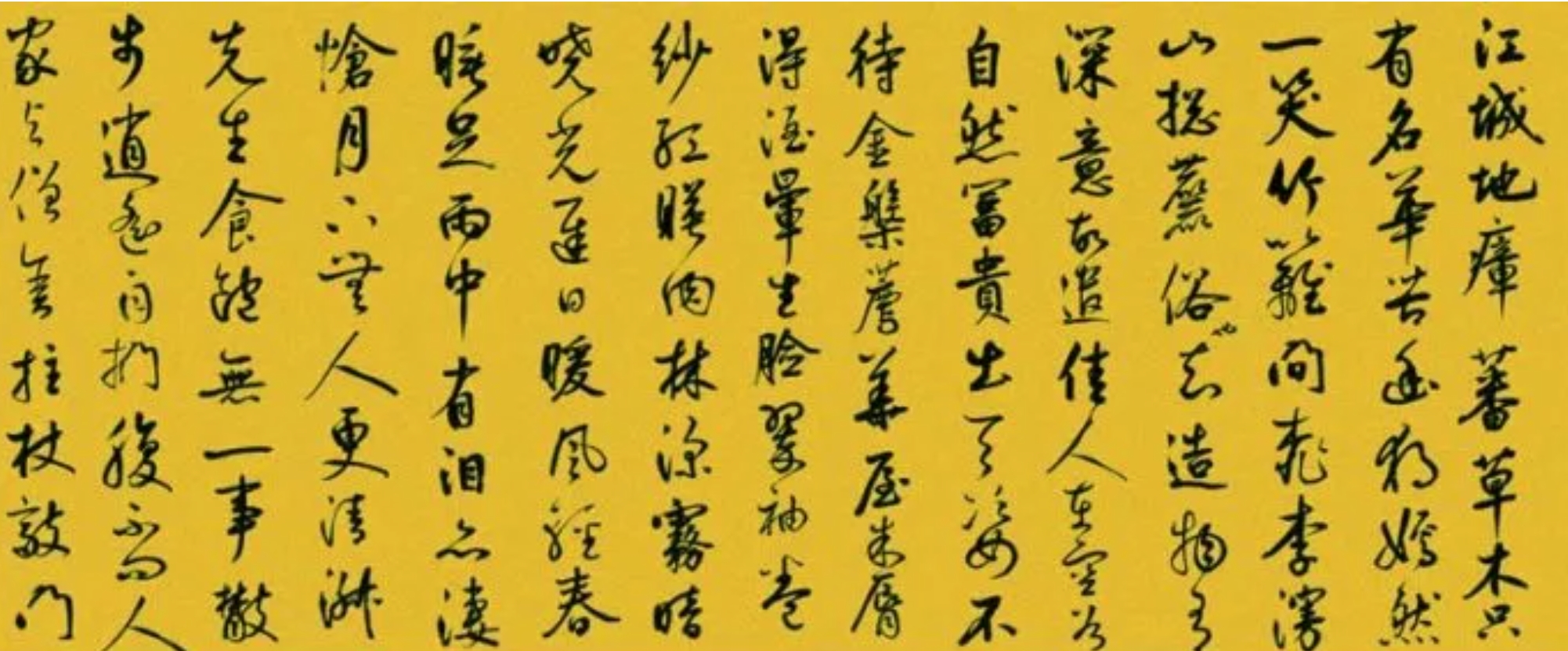 元代鲜于枢行书《苏轼海棠诗卷》，气势雄伟跌宕(图1)