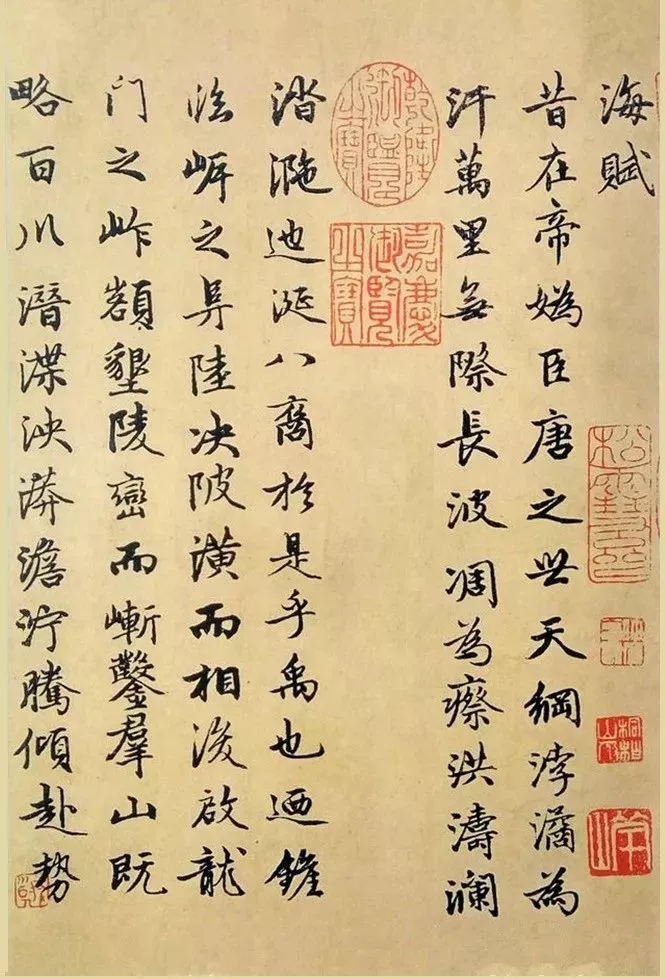 赵孟頫行书《海赋》册：遒丽姿媚，端庄肃穆(图1)