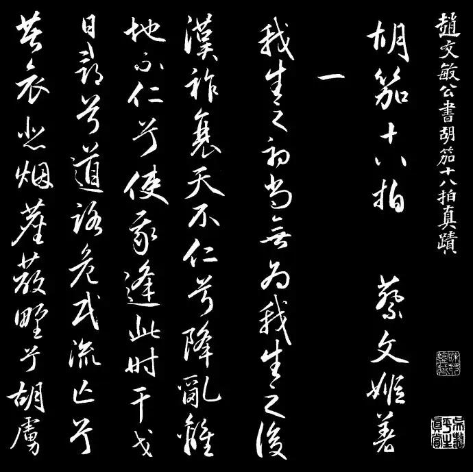 赵孟頫行书《胡笳十八拍》，书风遒媚、秀逸(图2)