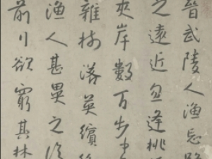 干净而空灵！八大山人行书《桃花源记》