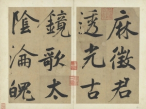 鲜于枢行书《麻徵君透光古镜歌》高清欣赏