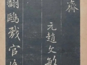 赵孟頫行书《白雪斋帖》，民国出版拓本
